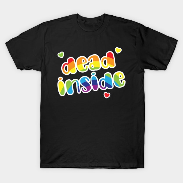 Dead Inside Rainbow T-Shirt by Kev Brett Designs